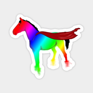 Rainbow Horse Hero Magnet