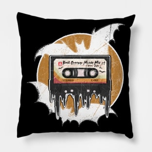 Gothic Girl Vintage Cassette - Best Creepy Music Mix from 80s, Bats, Retro Cassette Tape, Oldies but Goldies, Never Forget Pillow
