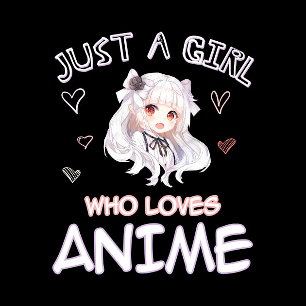 Just A Girl Who Loves Anime Gifts for Teen Girls Anime by nvqdesigns