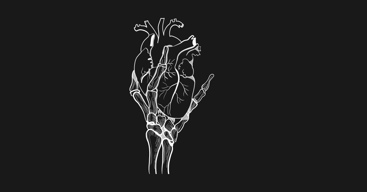 Skeleton hand holding a heart - Halloween Heart - Pillow | TeePublic