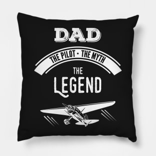 Retro Christmas Gift For Pilot DAD Aviation Aircraft T-Shirt Pillow