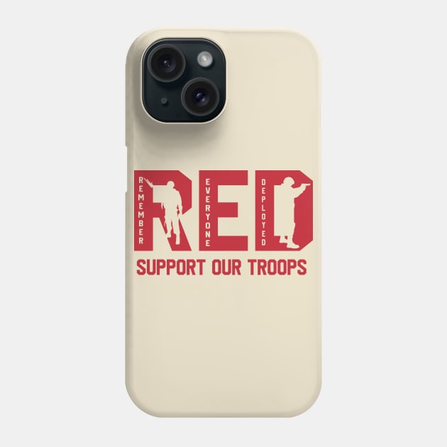 Support Our Troops Red Friday Phone Case by SrboShop