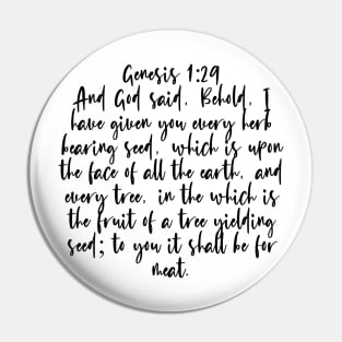 Genesis 1:29 Bible Verse Pin