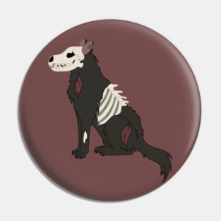 Apocalyptic Zombie Dog Sitting Pin