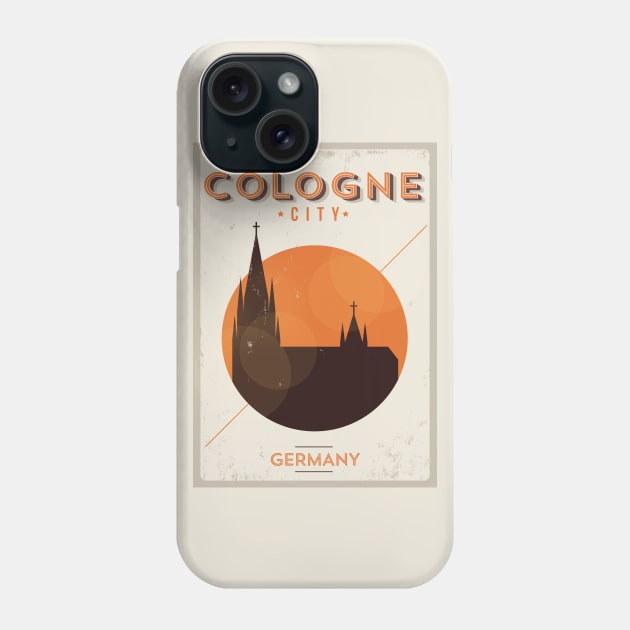 Cologne Poster Design Phone Case by kursatunsal