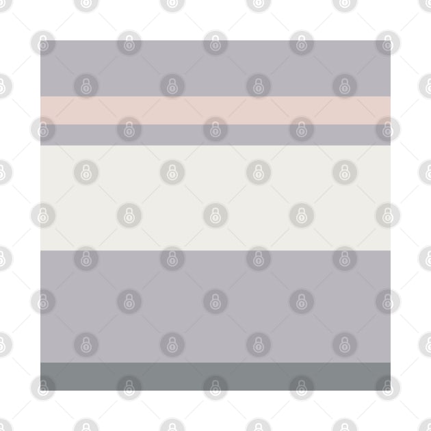 A solitary patchwork of Alabaster, Philippine Gray, Silver and Lotion Pink stripes. by Sociable Stripes