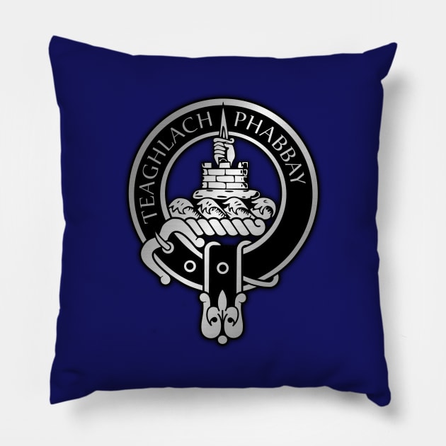 Clan Morrison Crest & Tartan Pillow by Taylor'd Designs