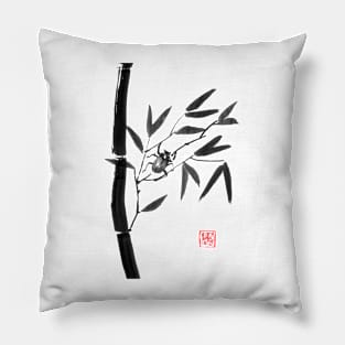 bamboo and beetle Pillow