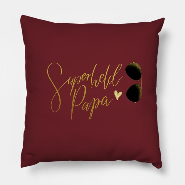 Superheld Papa Pillow by CalliLetters