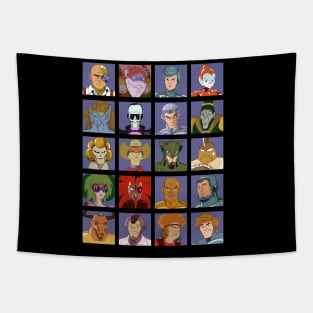 SilverHawks Characters. Quicksilver, Steelheart, Steelwill, Mon*Star, Hardware, Timestopper, Yes-Man, Smiley and many more! Tapestry