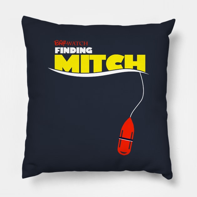 Baywatch Finding Mitch Nemo Dory Logo Pillow by Rebus28