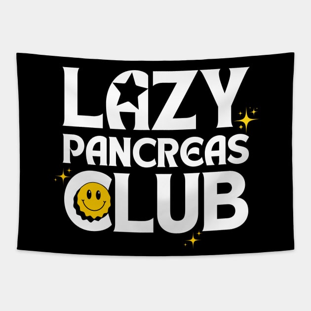 diabetes awareness lazy pancreas club Tapestry by frankjoe