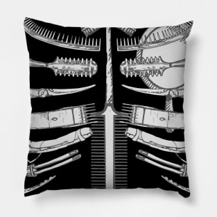 Hairdresser Skeleton Rib Cage Funny Pillow