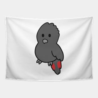 Cute Red Tailed Black Cockatoo Tapestry