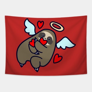 Sloth Valentine Angel Tapestry