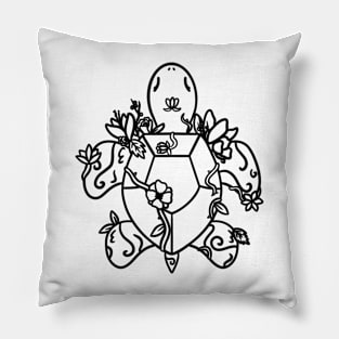 Flower Sea Turtle Pillow