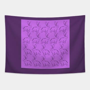 Purple Lilac Bunny Rabbits Tapestry