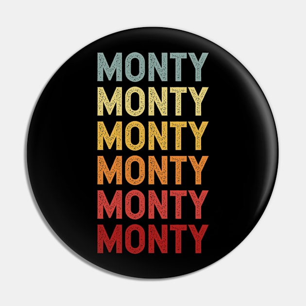 Monty Vintage Name Gift Pin by CoolDesignsDz