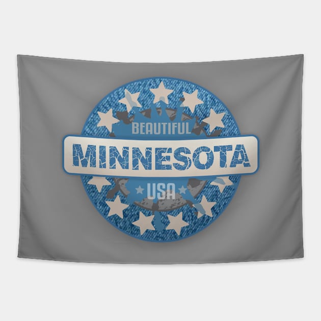 Minnesota Logo Tapestry by Dale Preston Design