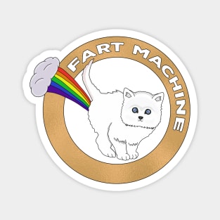 Fart Machine - Funny Cat Rainbow Magnet