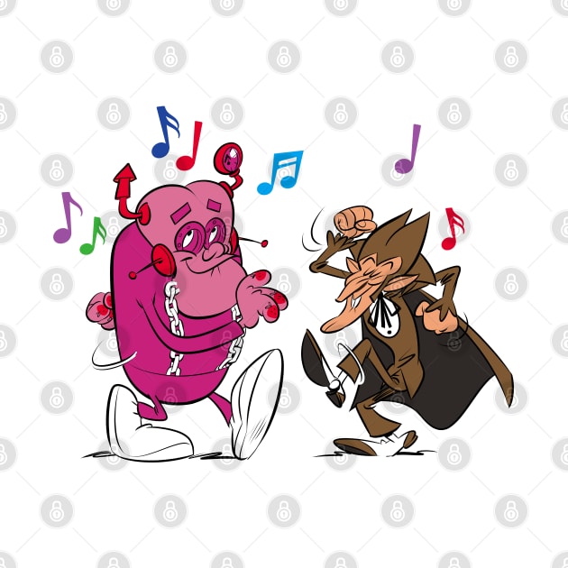 Franken Berry & Count Chocula dancing by FanartFromDenisGoulet