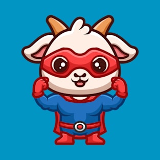 Goat Super Hero Cute Cartoon T-Shirt