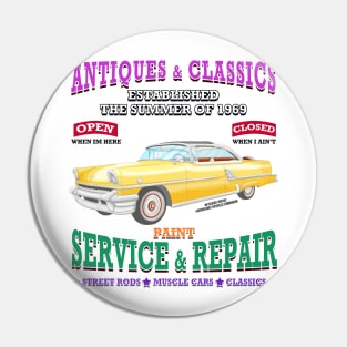 Antique Classic Car Garage Hot Rod Novelty Gift Pin