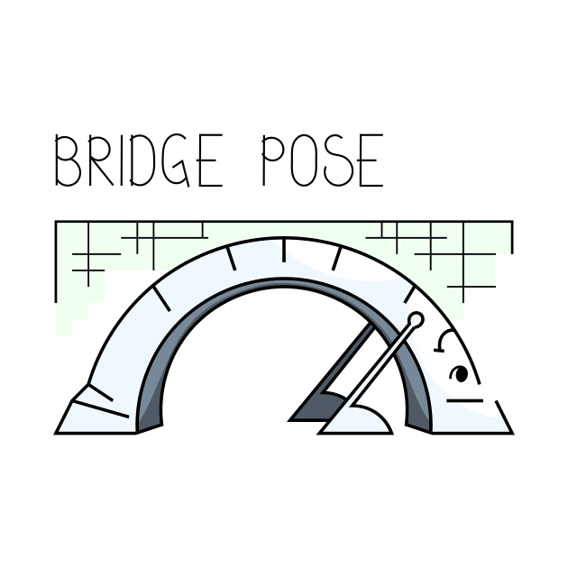 Bridge yoga pose comic drawing by SooperYela