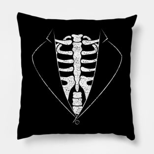 Skeleton Tuxedo Halloween Costume Pillow