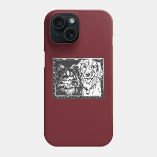 Cats and dogs, why not adopt one? Phone Case