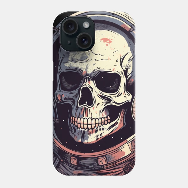 A  Skeleton In An Astronaut Helmet Phone Case by FrogandFog