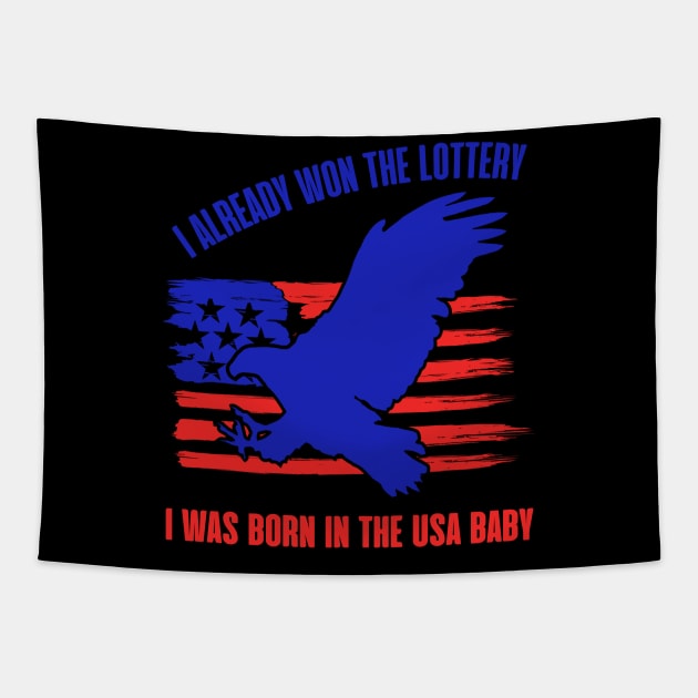 I was born in the USA baby Tapestry by NotLikeOthers