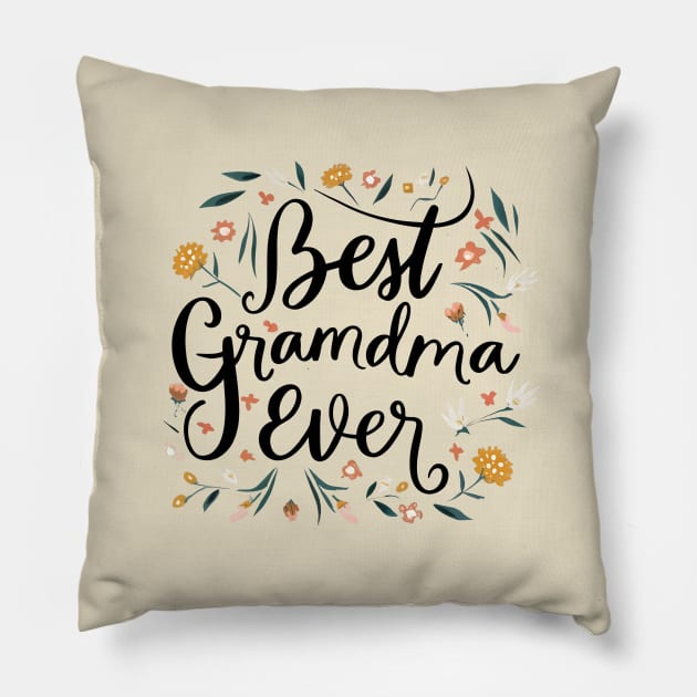 best grandma ever Pillow by Aldrvnd