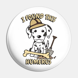 Funny dalmatian is an archaeologist Pin