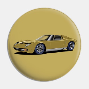 Lamborghini Miura in champagne bronze Pin