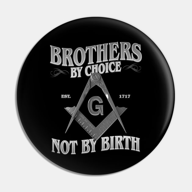 Brothers By Choice Masonic Freemason Pin by Master Mason Made