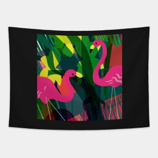 Gossiping flamingos Tapestry