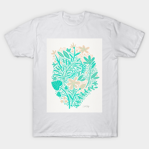 Discover mint garden - Floral Design - T-Shirt