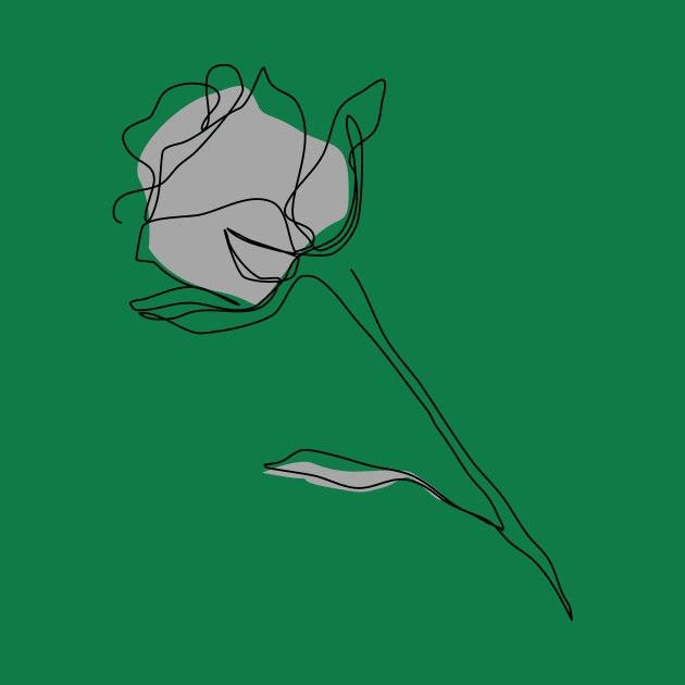 One line rose by HigoPico