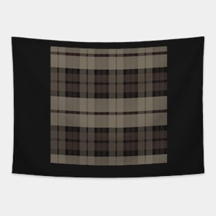 Dark Academia Aesthetic Ossian 2 Hand Drawn Textured Plaid Pattern Tapestry