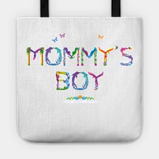 Mommy's Boy - tropical word art Tote