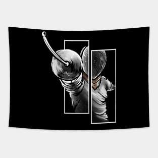 Fencer From The Front - Fencing Tapestry