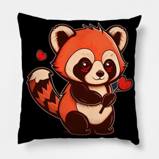 Valentine Red Panda Pillow