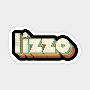 Retro Vintage Rainbow Lizzo Letters Distressed Style Magnet