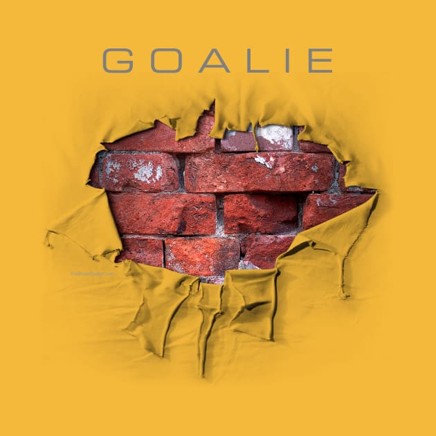 Torn Brick Wall Hockey Goalie by eBrushDesign