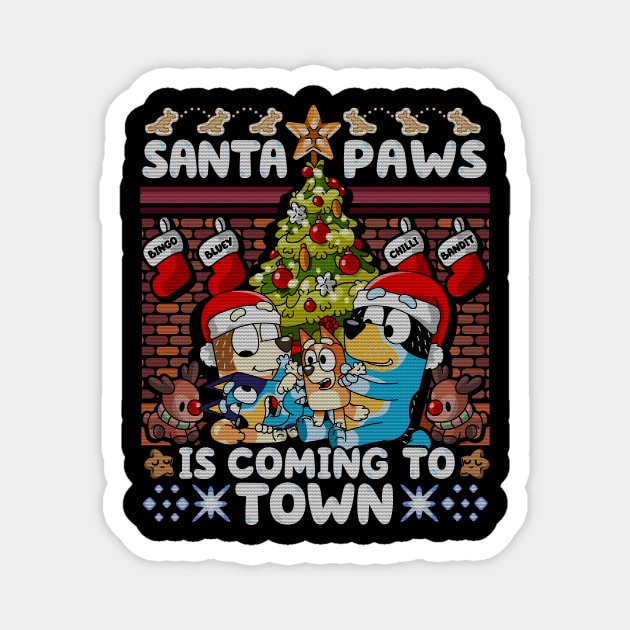 Santa Paws Magnet by CoDDesigns