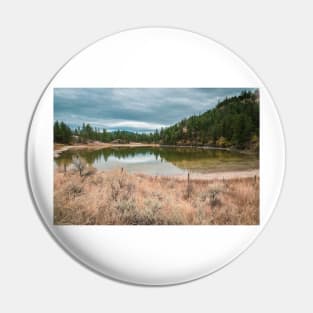 Autumn Lake Reflections in the Grasslands Pin