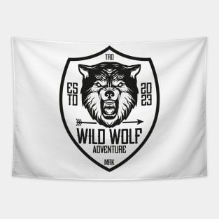 Wild wolf  design Tapestry