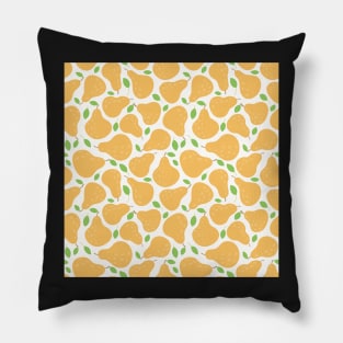 Yellow Pear Fruit Pattern Pillow