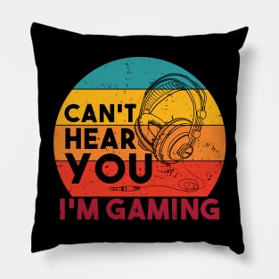 Funny Distressed Vintage Video Game Gift for Video Gamers Pillow